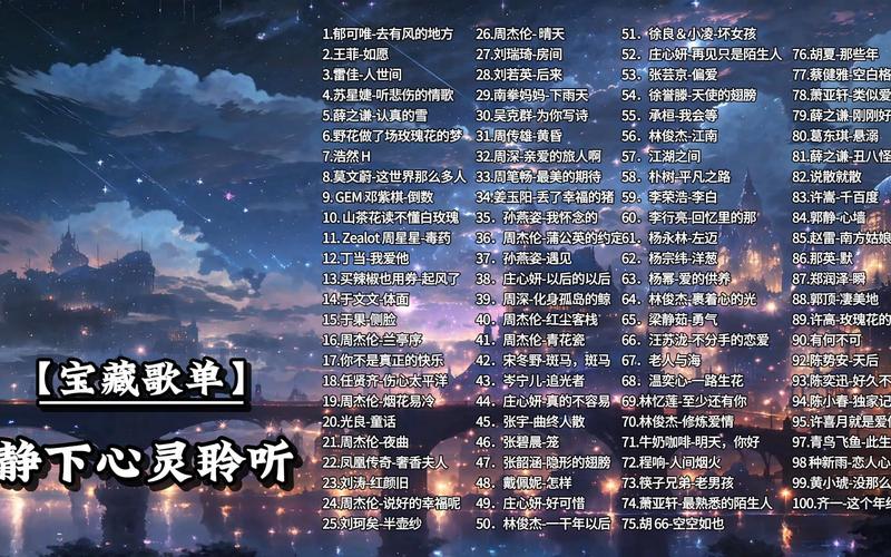 你是否在寻找2025最新轻音乐歌单?这5个场景助眠减压效果翻倍! 你是否在寻找2025最新轻音乐歌单?这5个场景助眠减压效果翻倍!